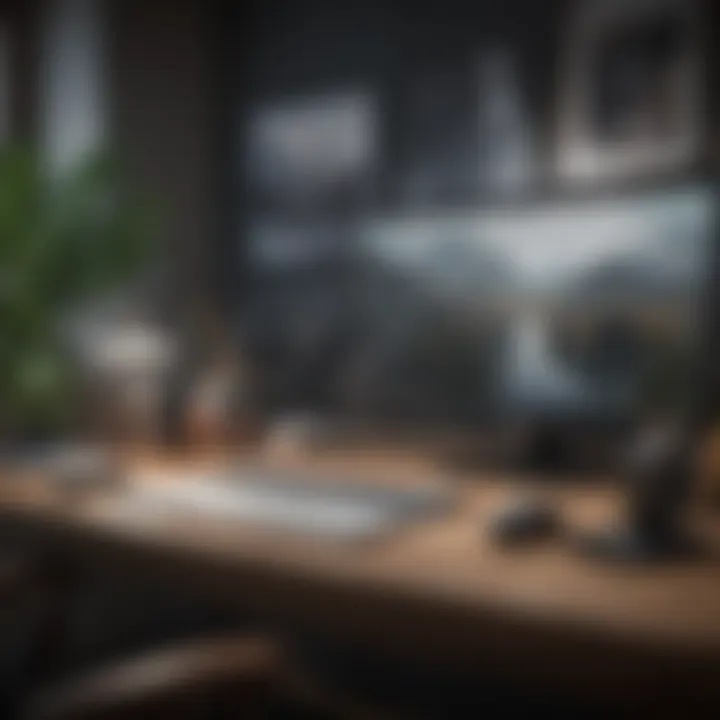 A thoughtfully arranged workspace promoting relaxation