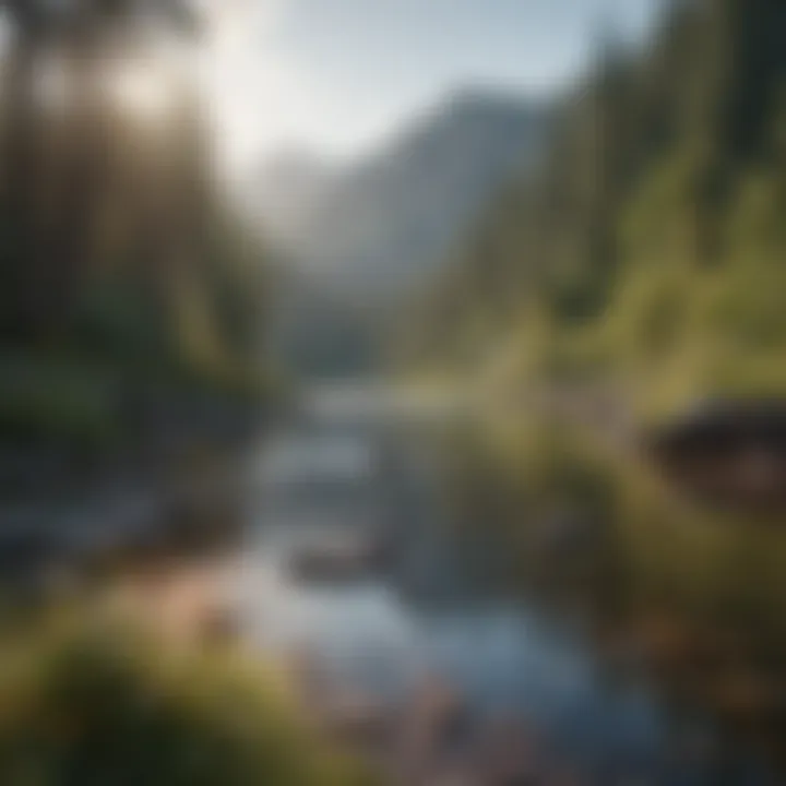 A serene landscape showcasing tranquility and peace