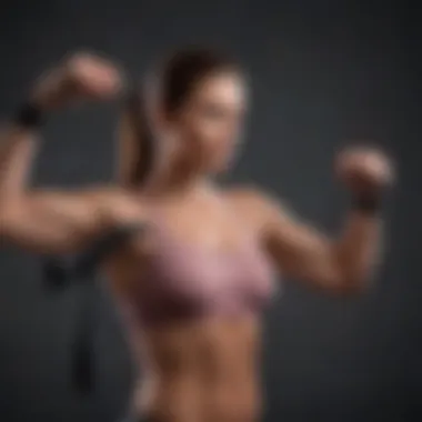 Bicep Curls with Resistance Bands An individual executing bicep curls with resistance bands for enhanced muscle tone.