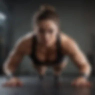 Elevating Strength with Advanced Push-Up Techniques Advanced push-up variation showcasing strength and stability