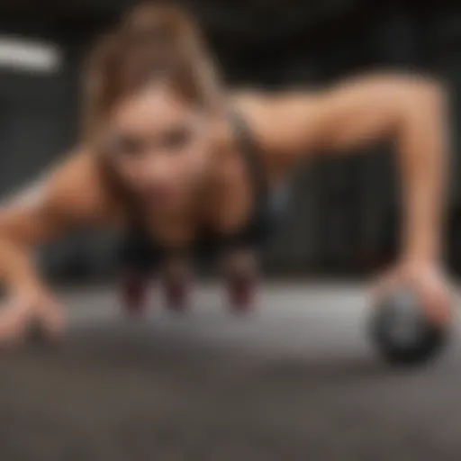 Dynamic push-up variation demonstrating core engagement