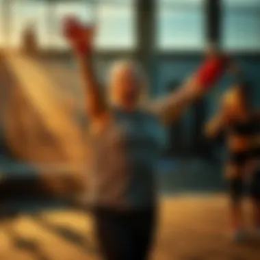 Harnessing Energy in Motion Dynamic workout scene showcasing energy and enthusiasm.