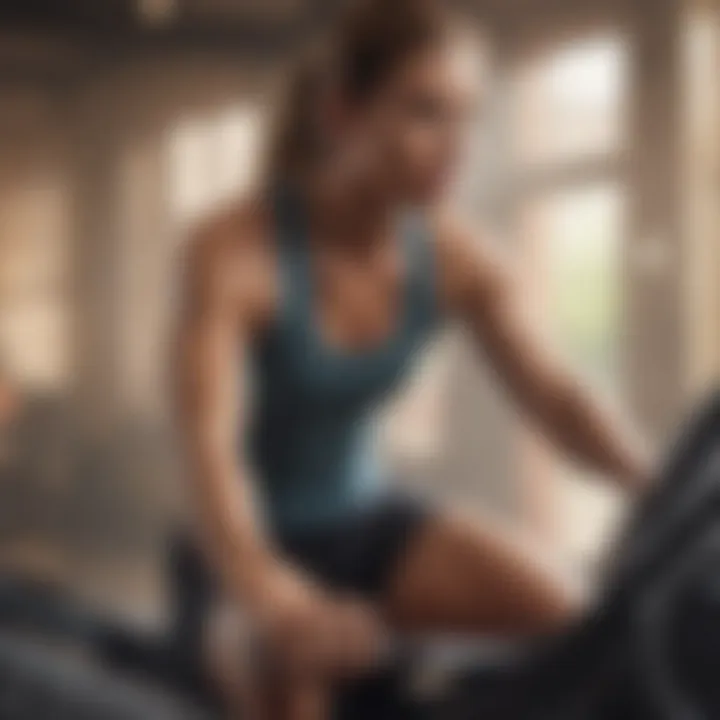 User enjoying a smooth experience on a rowing machine