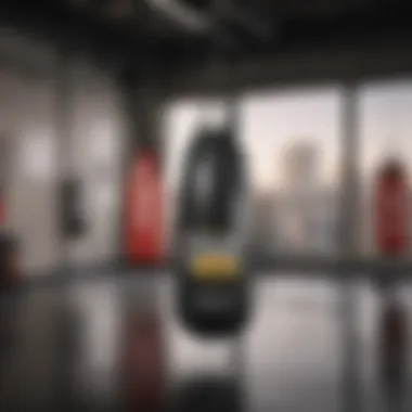 Overview of various Everlast punch bags showcased in an athletic environment