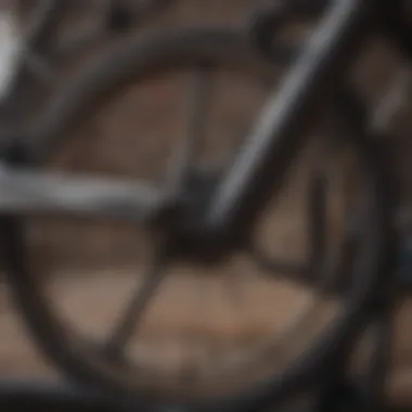 Close-up of essential features on an exercise bicycle