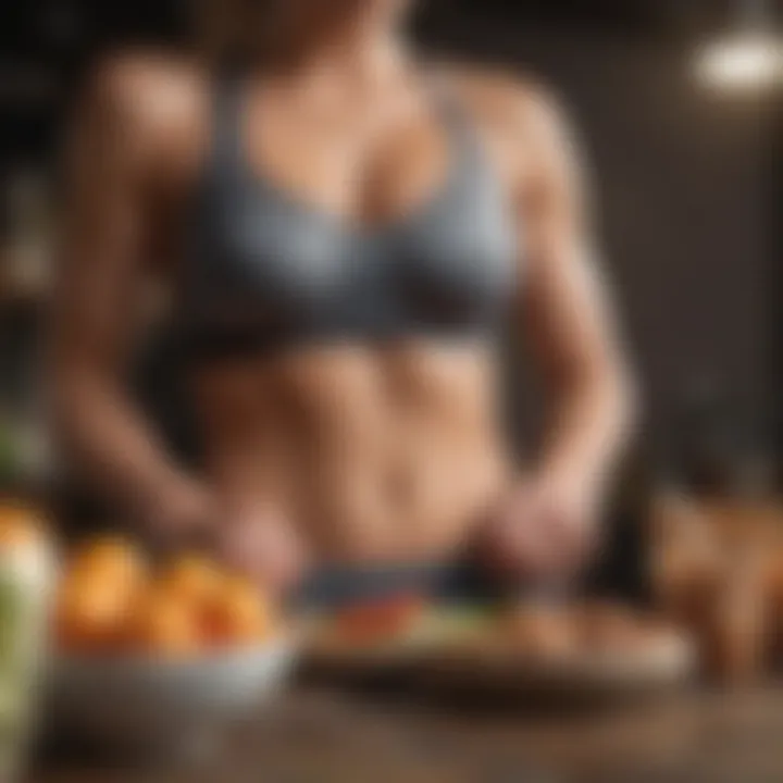 Balanced meal promoting a healthy lifestyle