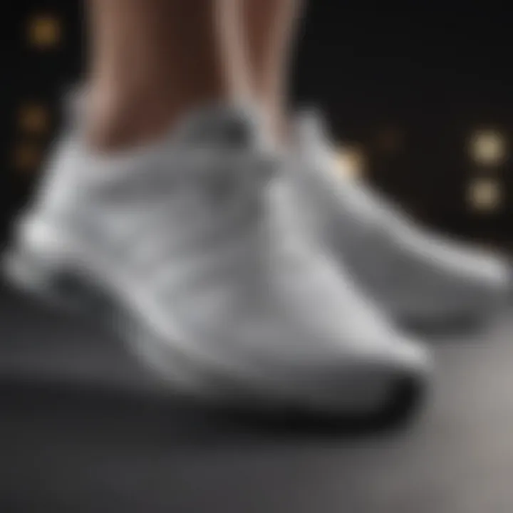 Close-up of the innovative technology featured in Adidas arch support sneakers