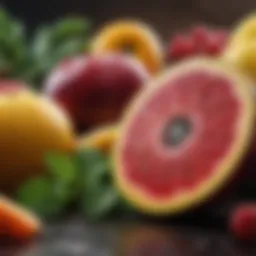 A variety of colorful fruits and vegetables rich in antioxidants