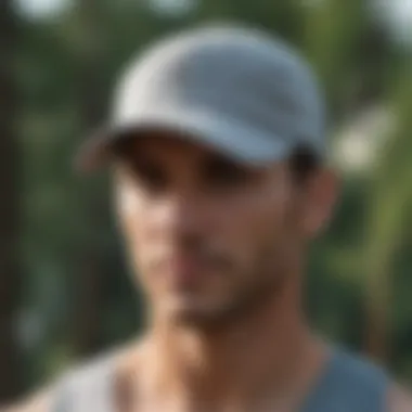 Comfort in Fitness: Sweat-Wicking Cap Comfortable sweat-wicking cap designed for outdoor activities