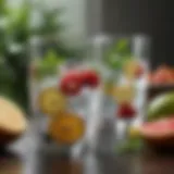 A refreshing glass of infused water with fruits and herbs