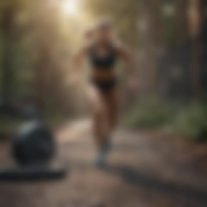 An illustration depicting various fitness themes represented in podcasts
