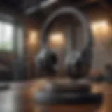 A diverse array of headphones and fitness equipment
