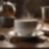 Freshly brewed coffee in a cup