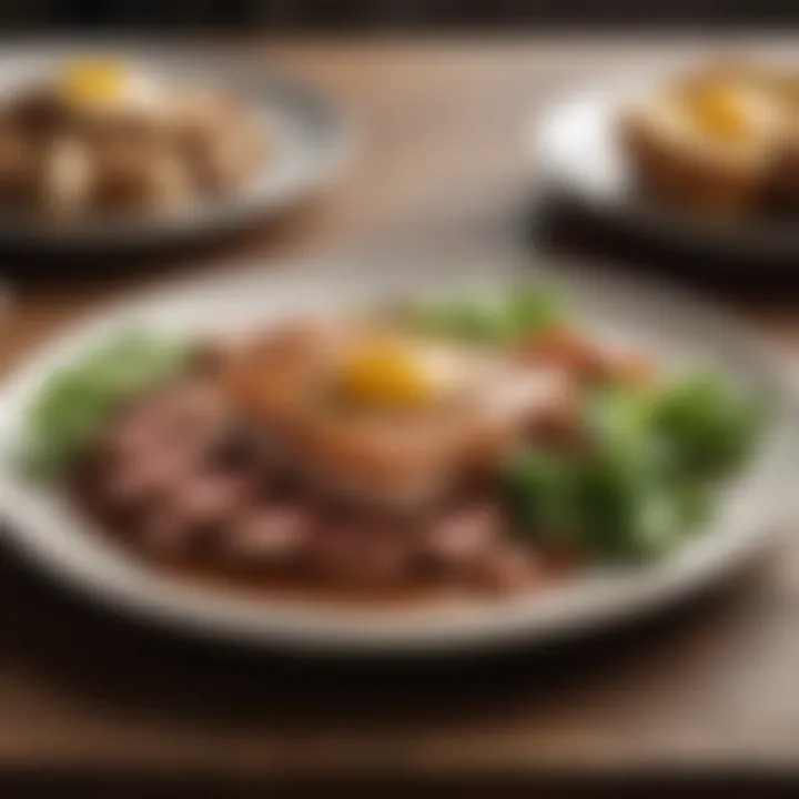 A beautifully plated dish showcasing a protein-rich meal