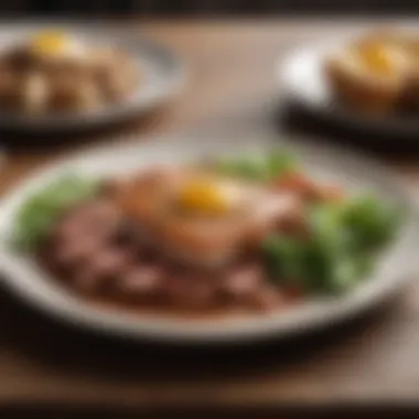 Artful Presentation of Protein-Rich Cuisine A beautifully plated dish showcasing a protein-rich meal