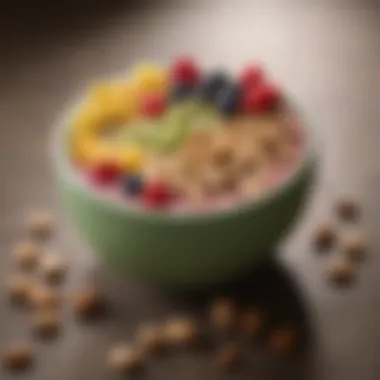 Nutrient-Rich Smoothie Bowl with Protein Boost A vibrant smoothie bowl topped with nuts and fruits