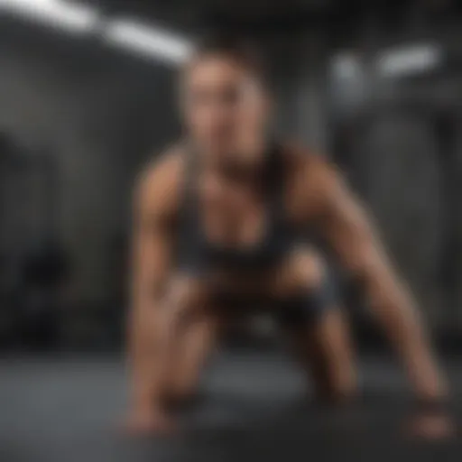 Dynamic workout routine showcasing high-intensity exercises.