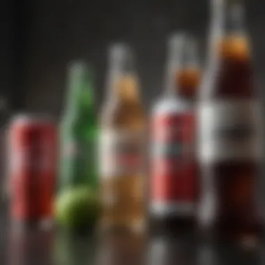 Comparison chart of diet sodas and traditional sodas