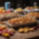 A colorful display of assorted low kcal snacks