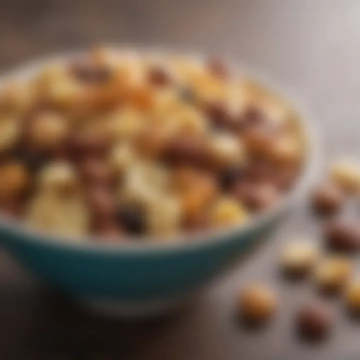 A bowl filled with homemade low kcal snack options