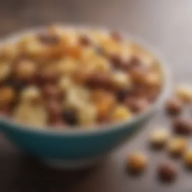 Homemade Low Kcal Snack Options A bowl filled with homemade low kcal snack options