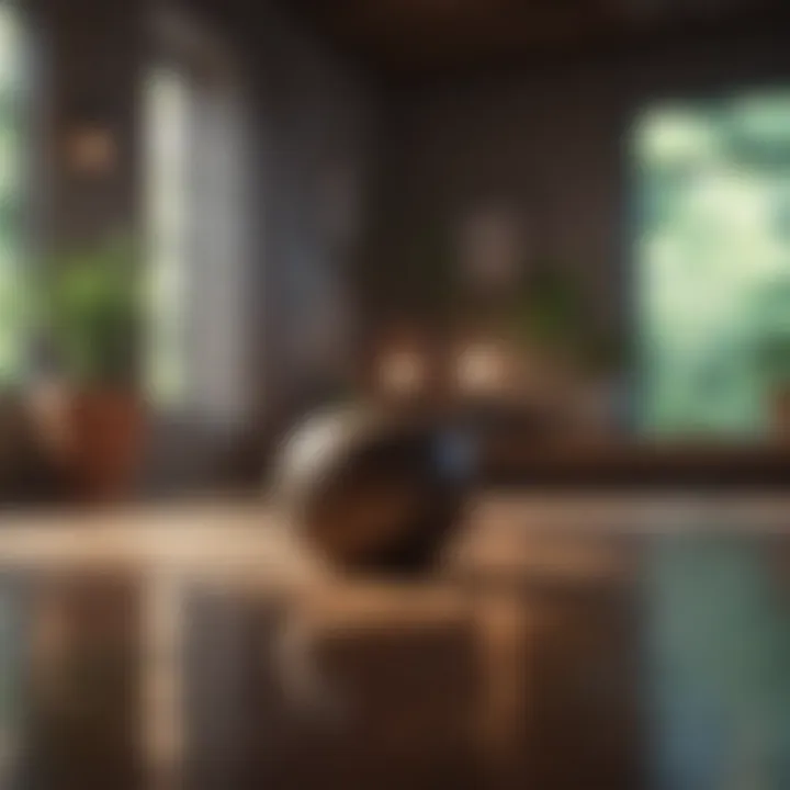 A calming meditation space with soft lighting