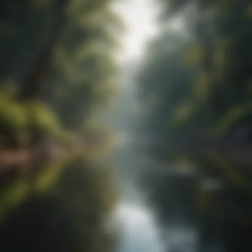 A serene landscape showcasing nature's tranquility