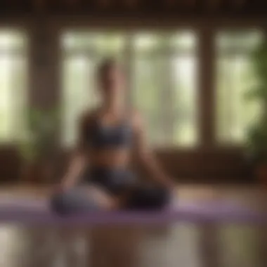 Mindful Yoga for Wellness An individual practicing yoga with focus and concentration