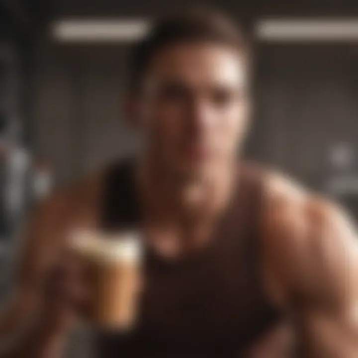Athlete enjoying chocolate milk