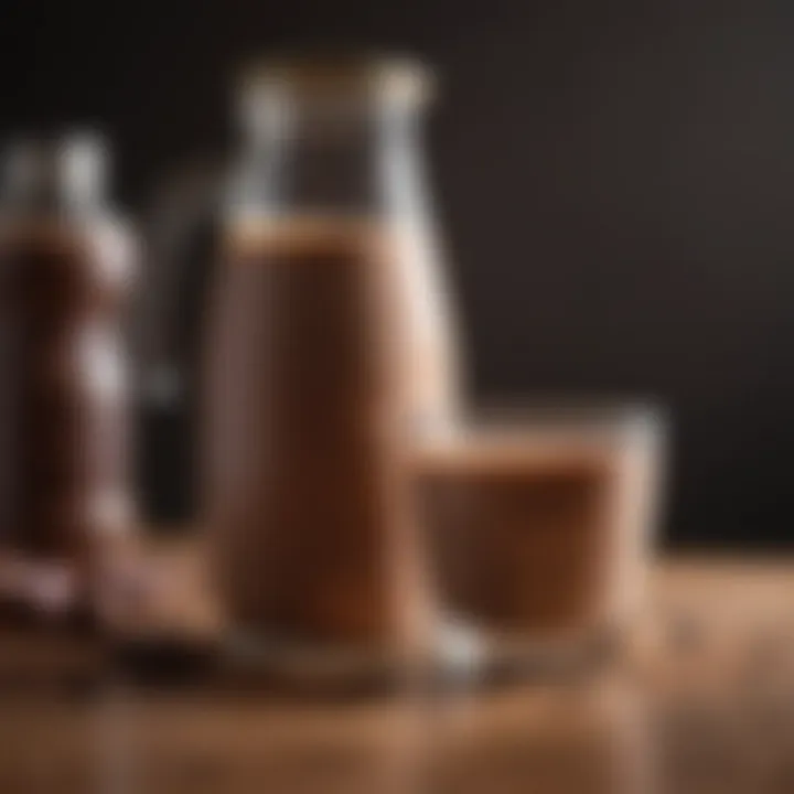 Chocolate milk in a fitness setting