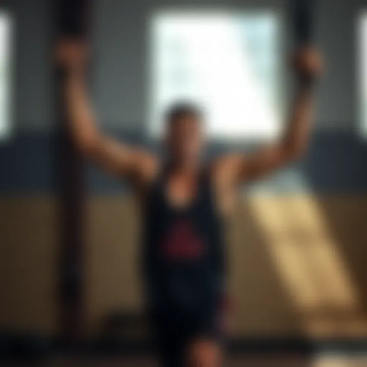 Motivational fitness routine featuring resistance bands