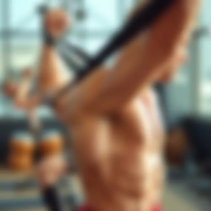 Resistance band exercises demonstrating strength and flexibility