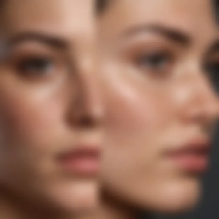 Before and after photos demonstrating the effectiveness of the Amazon Pimple Popper