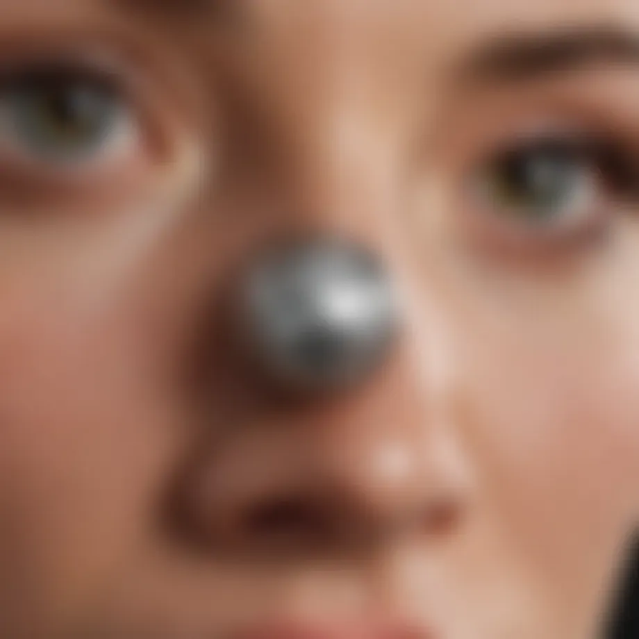 Close-up of the Amazon Pimple Popper tool showcasing its intricate design