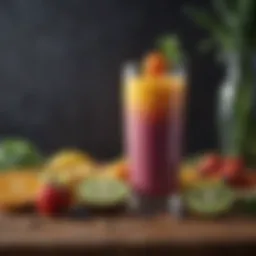 Vibrant array of fresh fruits and vegetables for smoothie making