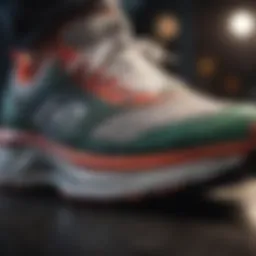 A close-up view of advanced cushioning technology in sneakers