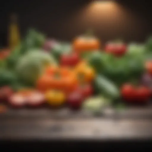 Colorful assortment of low carb vegetables