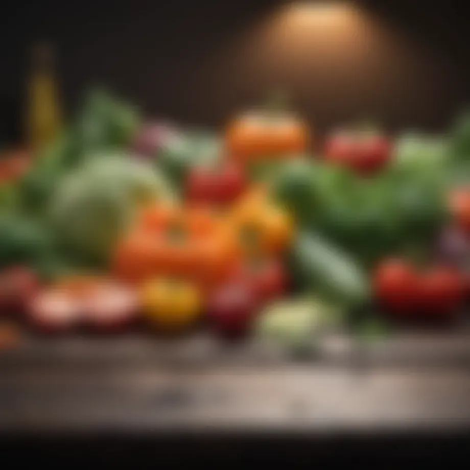 Colorful assortment of low carb vegetables