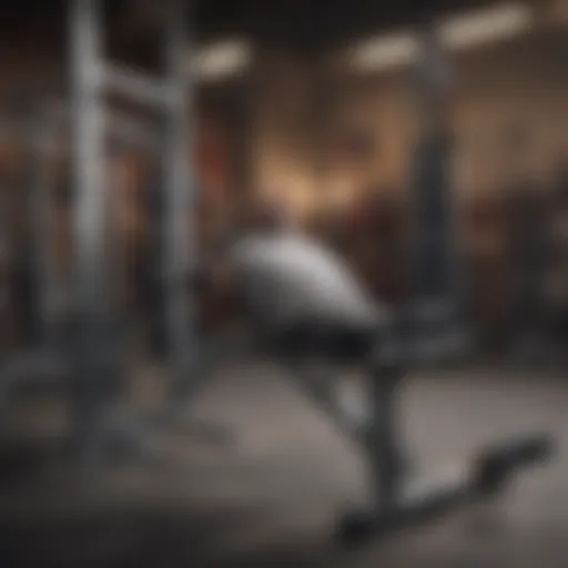 A sturdy weights bench set in a modern gym environment, showcasing versatility and strength.