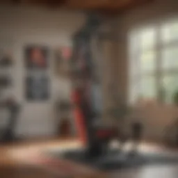 Showcasing the sleek design of the Bowflex home gym