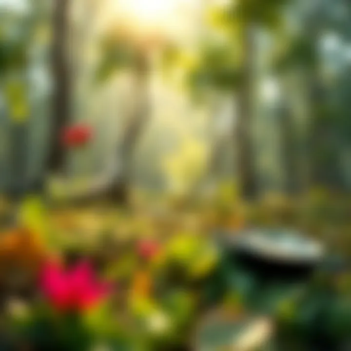 Finding Peace in Nature A serene environment with nature elements promoting relaxation and mental clarity