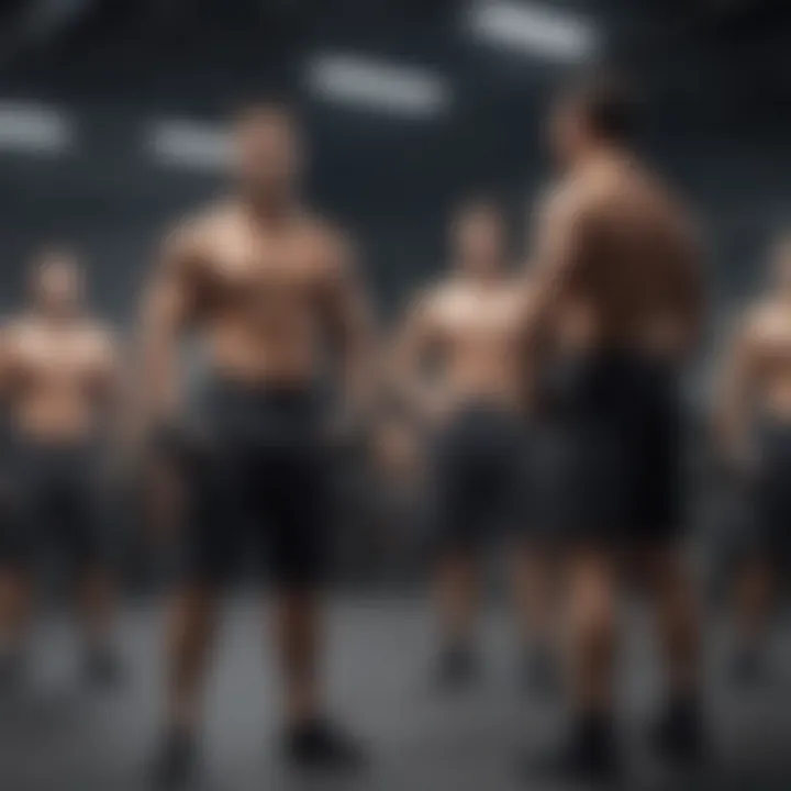 A diverse group training session led by a professional trainer