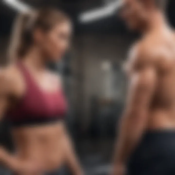 A trainer evaluating a client's fitness progress