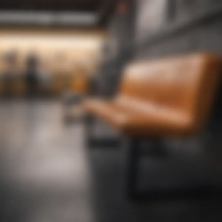 Selection of benches in a retail store