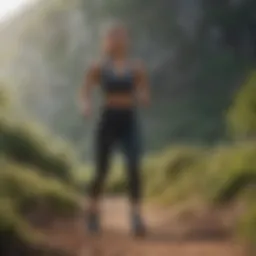 A serene landscape illustrating the harmony of fasting and exercise