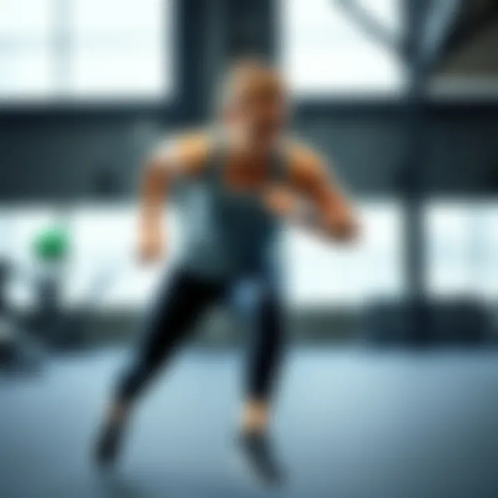 Athlete demonstrating high impact gear in action during a workout