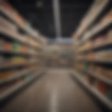Grocery Aisle with Ketosis Options A vibrant grocery store aisle featuring health products