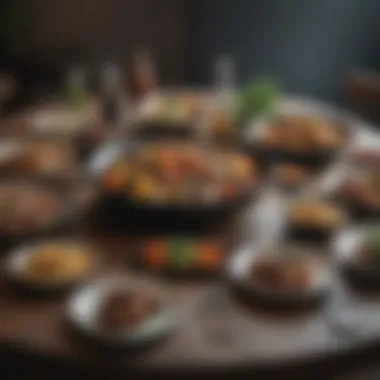A beautifully arranged table with various dishes adhering to a zero carb diet.