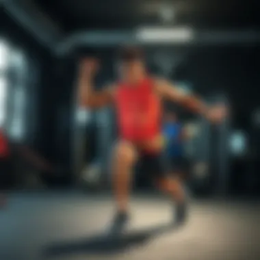 Dynamic Workout Session Dynamic workout session illustrating fat burn