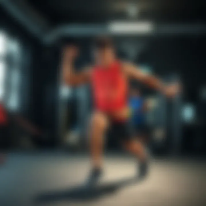 Dynamic Workout Session Dynamic workout session illustrating fat burn